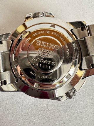 Reloj Seiko 5 Sports Automático Negro/Plata