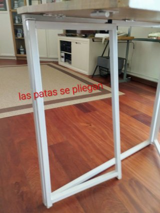 Mesa de estudio plegable madera y metal