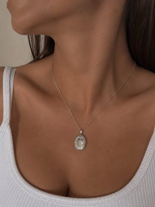 Collar Relicario ovalado plata personalizado
