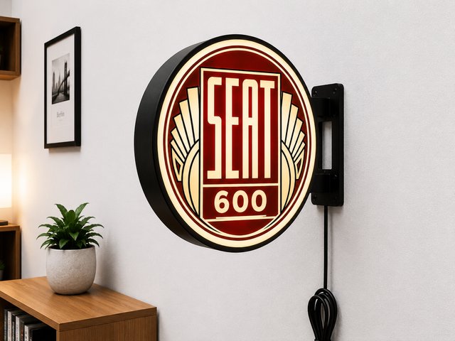 Cartel Luminoso LED SEAT 600 Retro