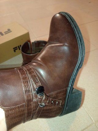 Botas mujer Marrón Tacón Cuadrado