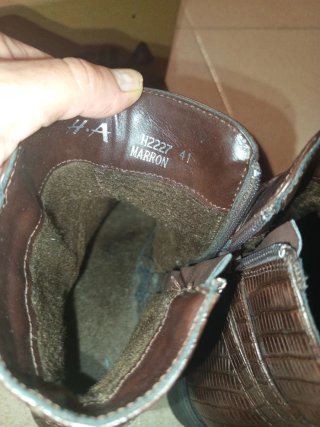 Botas mujer Marrón Tacón Cuadrado