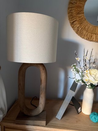 Lámpara de madera Sklum con o sin tulipa