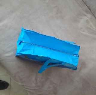Borsone Oltremare tessuto plastificato