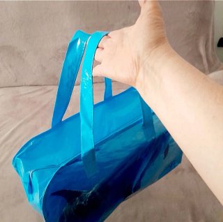 Borsone Oltremare tessuto plastificato