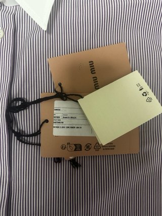Miu Miu Purple Striped Shirt