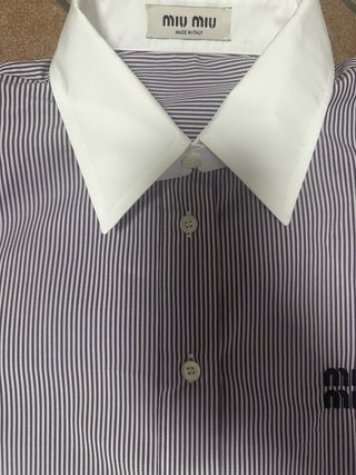 Miu Miu Purple Striped Shirt