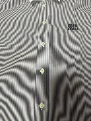 Miu Miu Purple Striped Shirt
