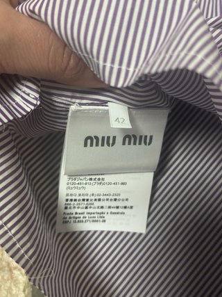 Miu Miu Purple Striped Shirt