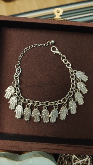 Pulsera Manos de Fátima Plata