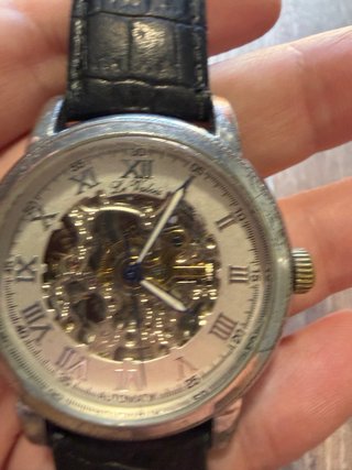 Reloj Le Valois Automático Esqueleto Plata