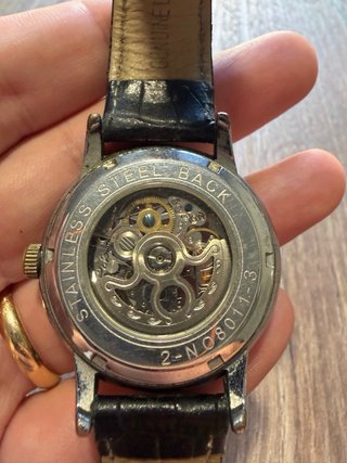 Reloj Le Valois Automático Esqueleto Plata