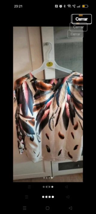 Camisa Zara Estampado Plumas Multicolor