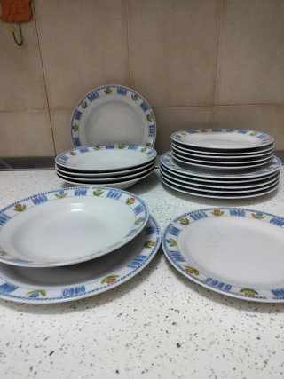 Set piatti Tulipano Blu