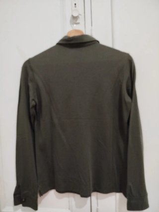 Camisa verde militar manga larga