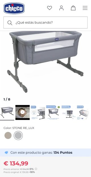 Cuna de colecho Chicco Stone Re-Lux