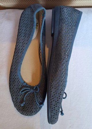 Manoletinas Lupitas Azul/Gris Talla 38