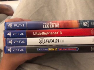 Pack 4 Juegos PS4:FIFA 21,Sonic Racing,LBP3,WWL