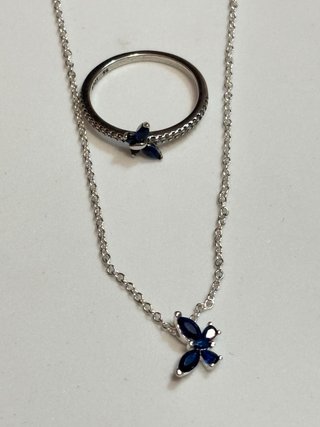Conjunto estilo Pandora Corazón y Mariposa