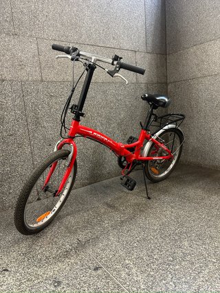 Bicicleta Plegable Urbana Roja