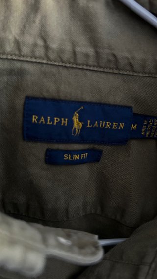 Camisa Ralph Lauren Slim Fit Verde Talla M