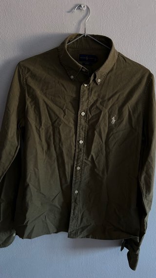 Camisa Ralph Lauren Slim Fit Verde Talla M