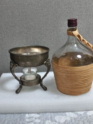 Botella Damajuana + Base Jarrón +Regalo Jabón