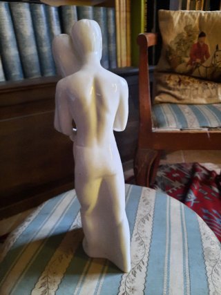 Statuetta ceramica coppia amanti