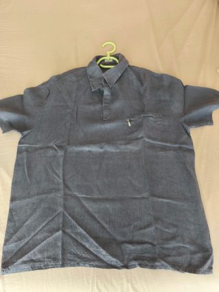 Camisa C.P. Company Lino Azul-Gris Talla 5