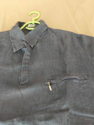 Camisa C.P. Company Lino Azul-Gris Talla 5