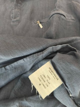 Camisa C.P. Company Lino Azul-Gris Talla 5