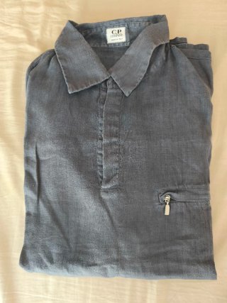 Camisa C.P. Company Lino Azul-Gris Talla 5