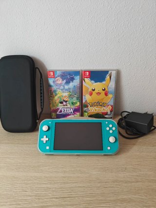Nintendo Switch Lite Turquesa + Pokémon Zelda