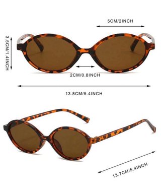 Gafas de sol ovaladas leopardo