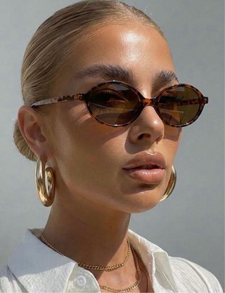 Gafas de sol ovaladas leopardo