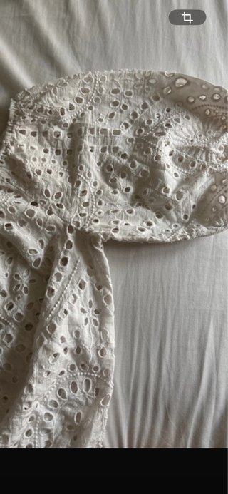 Top Zara calado blanco