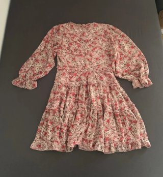 Vestito Corto Floreale Apricot - Taglia S