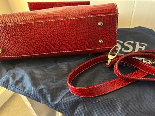 Bolso Piel Granate Sin Estrenar