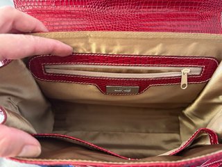 Bolso Piel Granate Sin Estrenar