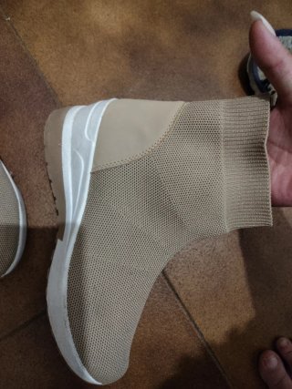Zapatilla plataforma beige talla 36