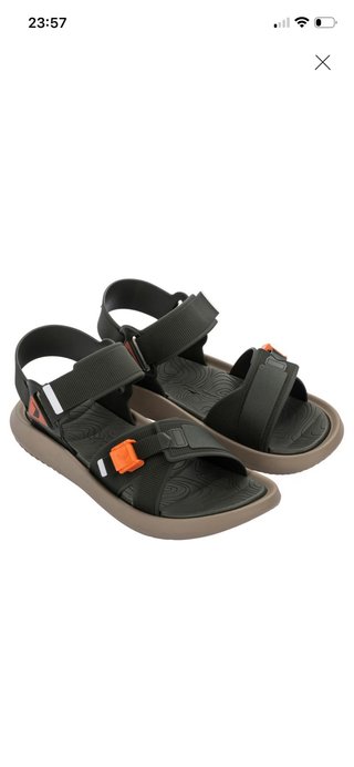 Chanclas Hombre Talla 44 Verde Naranja