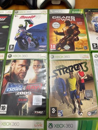 Pack 2 Mandos Xbox 360 + 16 Juegos