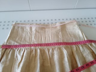 Falda Zara Seda amarillo suave dorado T.38