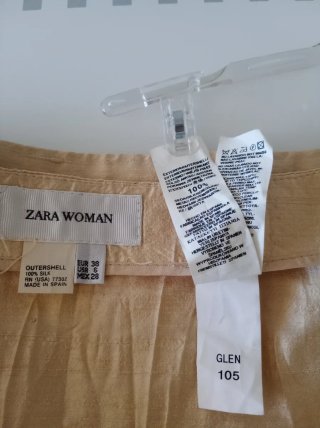 Falda Zara Seda amarillo suave dorado T.38