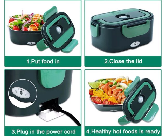 Fiambrera elettrica riscaldante portatile per alimenti