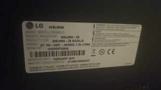 TV LG 42 pulgadas SL 9500.  (Se vende sin mando)