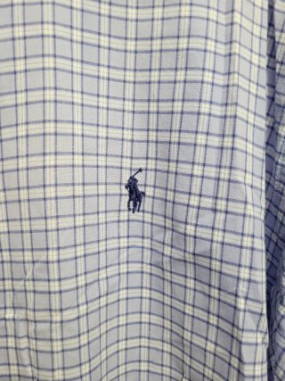 Camisa Polo Ralph Lauren cuadros azul Talla L