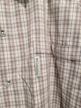 Camisa Columbia Cuadros Manga Corta Talla L