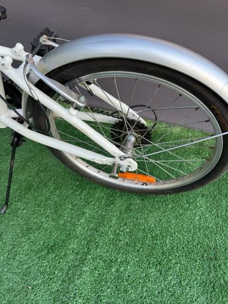 Bicicleta Aluminio Plegable Blanca