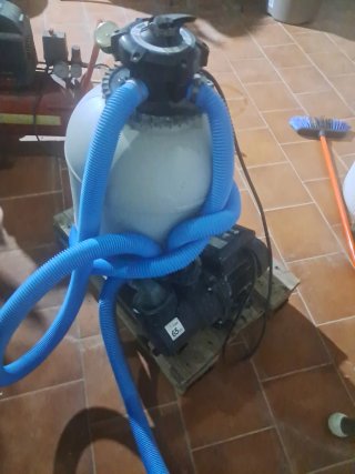 Piscina desmontable octogonal seminueva